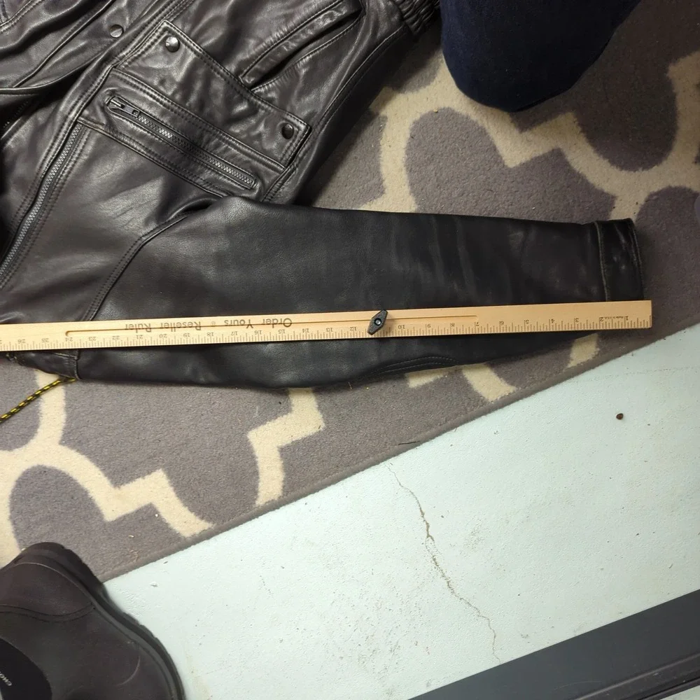 Vtg Hein Gericke Cafe Racer Leather‎ Motorcycle Jacket Mens Black 46 Biker Coat - Picture 11 of 11